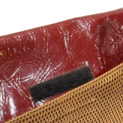 MIU MIU FW1999 BROWN BROGUE PATENT LEATHER BAG