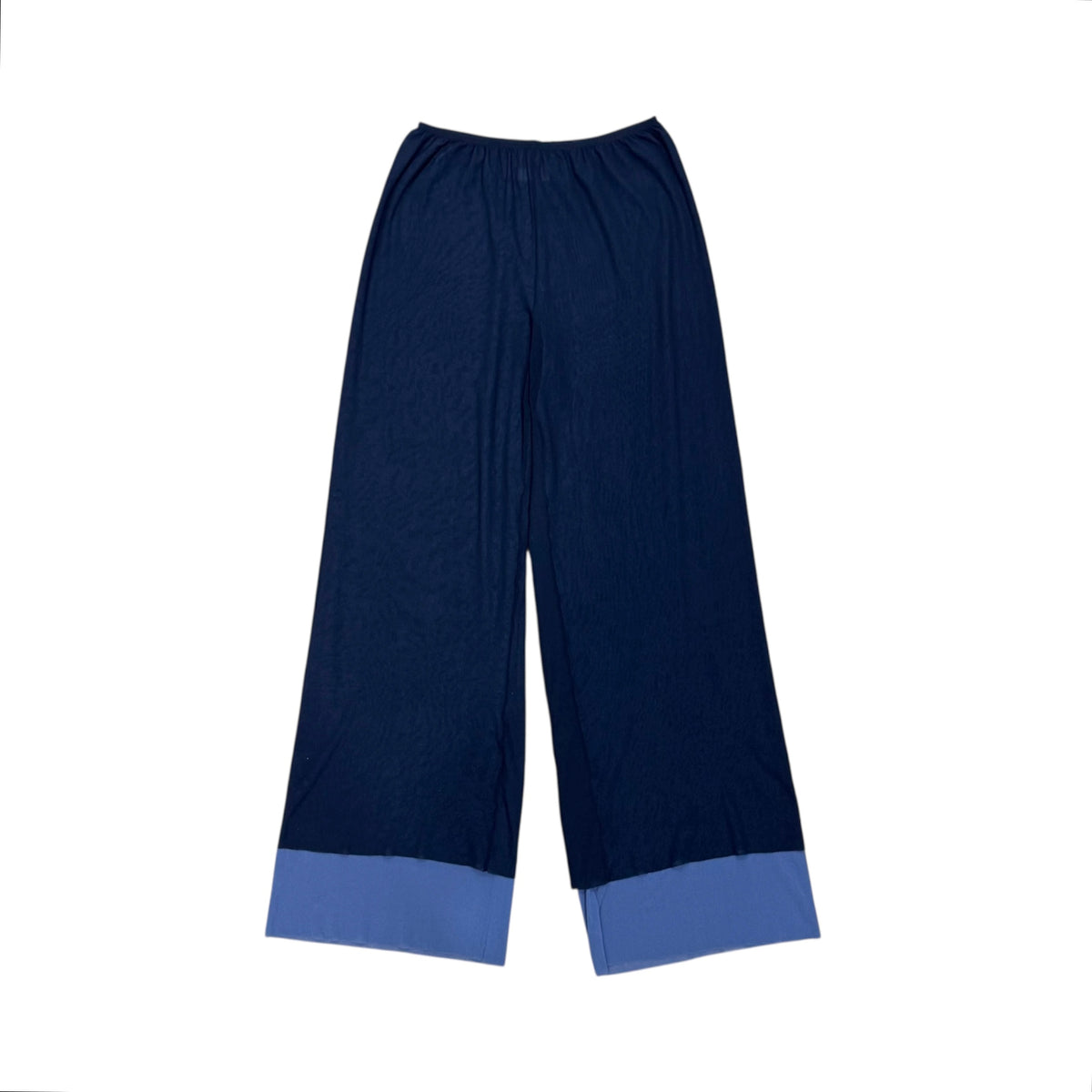 JEAN PAUL GAULTIER MESH NAVY PANTS