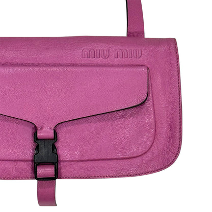 MIU MIU SS2000 PINK LEATHER SHOULDER BAG