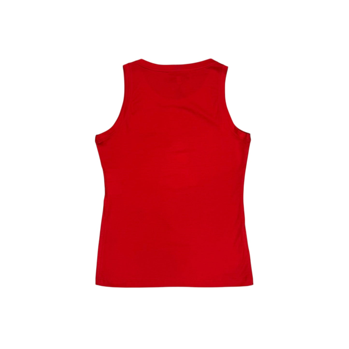 YVES SAINT LAURENT RIVE GAUCHE ORANGE GOLD LOGO TANK TOP