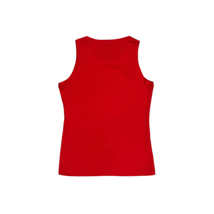 YVES SAINT LAURENT RIVE GAUCHE ORANGE GOLD LOGO TANK TOP