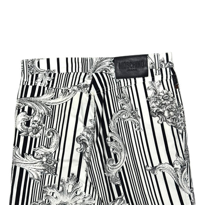 MOSCHINO BAROQUE BLACK & WHITE PANTS