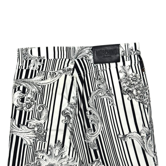 MOSCHINO BAROQUE BLACK & WHITE PANTS