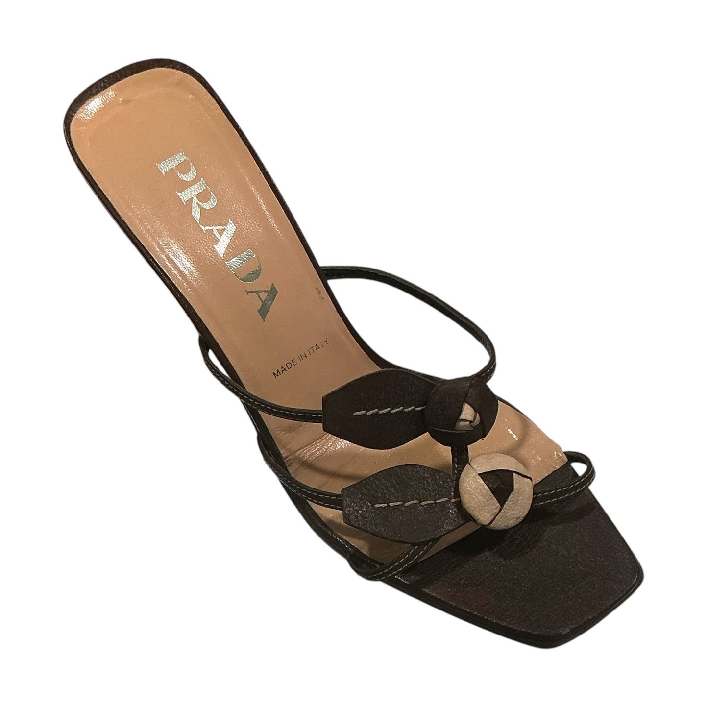 PRADA 1990S ROSEBUD HEELS