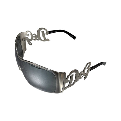 DOLCE & GABBANA SLIVER SHIELD SUNGLASSES
