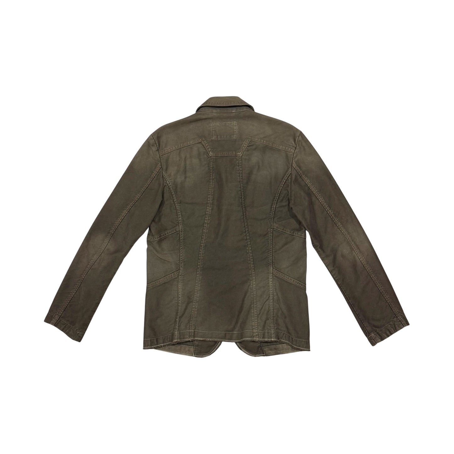 MARITHE FRANCOIS GIRBAUD WASHED KHAKI BLAZER