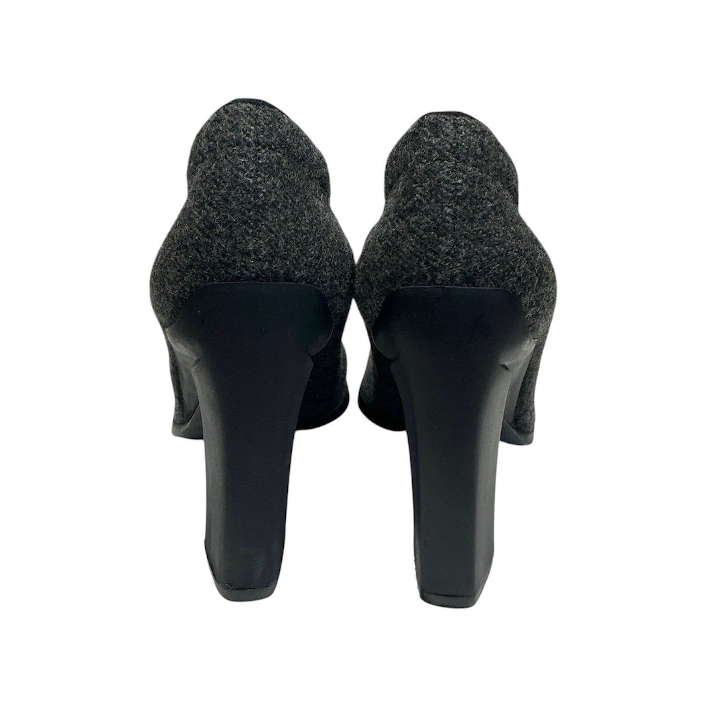 PRADA GREY WOOL MARY JANE PUMPS