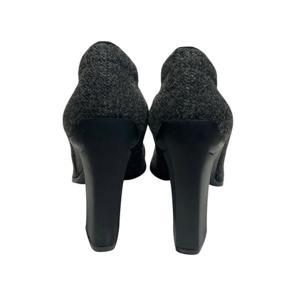 PRADA GREY WOOL MARY JANE PUMPS