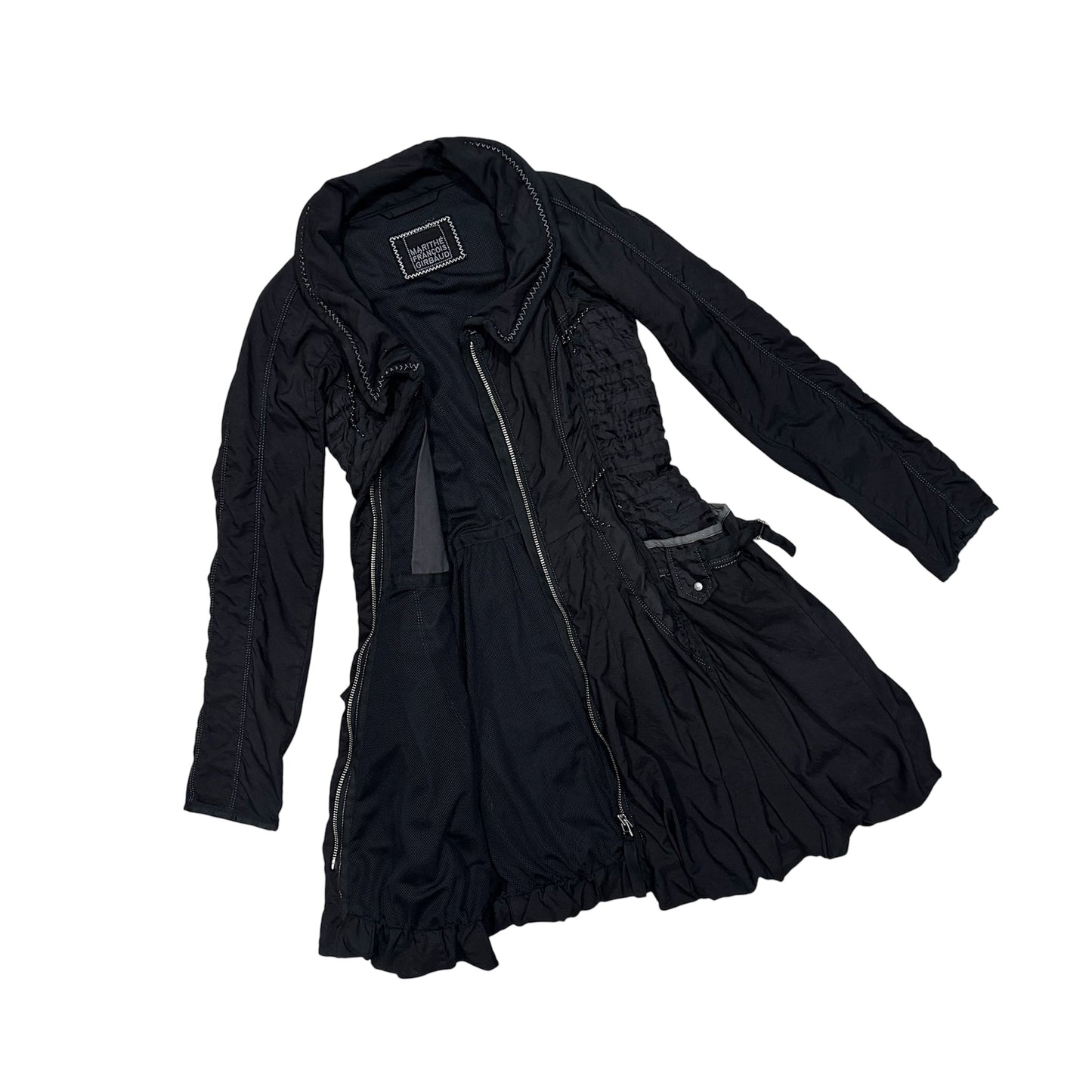 MARITHE FRANCOIS GIRBAUD BLACK NYLON DRESS
