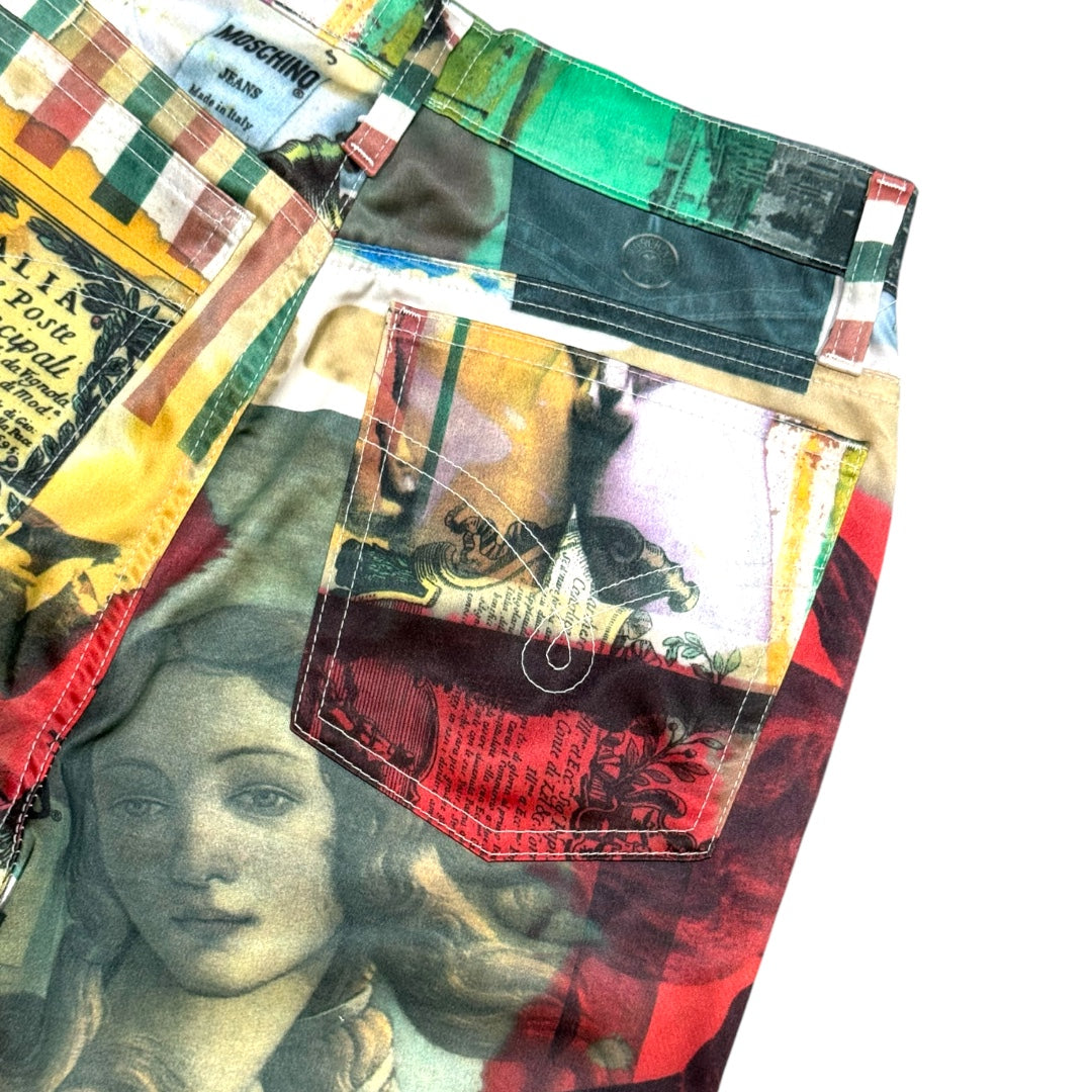 MOSCHINO 1990S RENAISSANCE PRINT PANTS