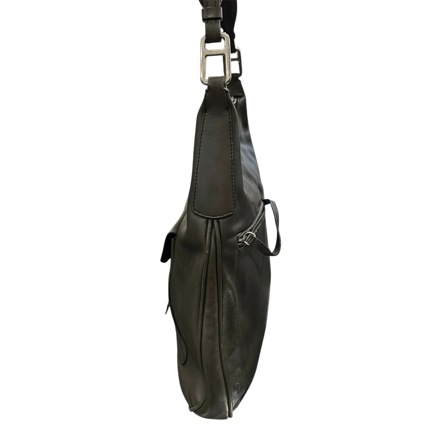 PRADA CLEO KHAKI LEATHER BAG