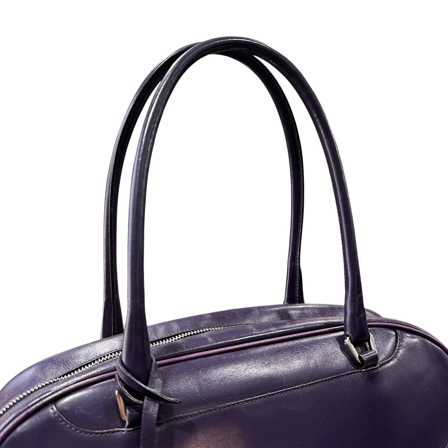 PRADA 2000S PURPLE BOWLING BAG