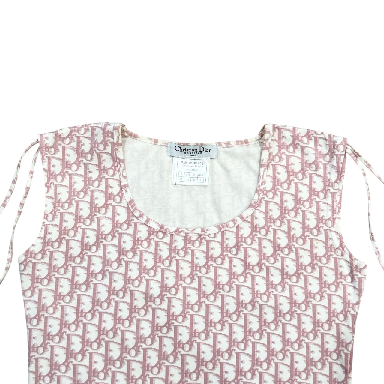 CHRISTIAN DIOR PINK TROTTER MONOGRAM TOP