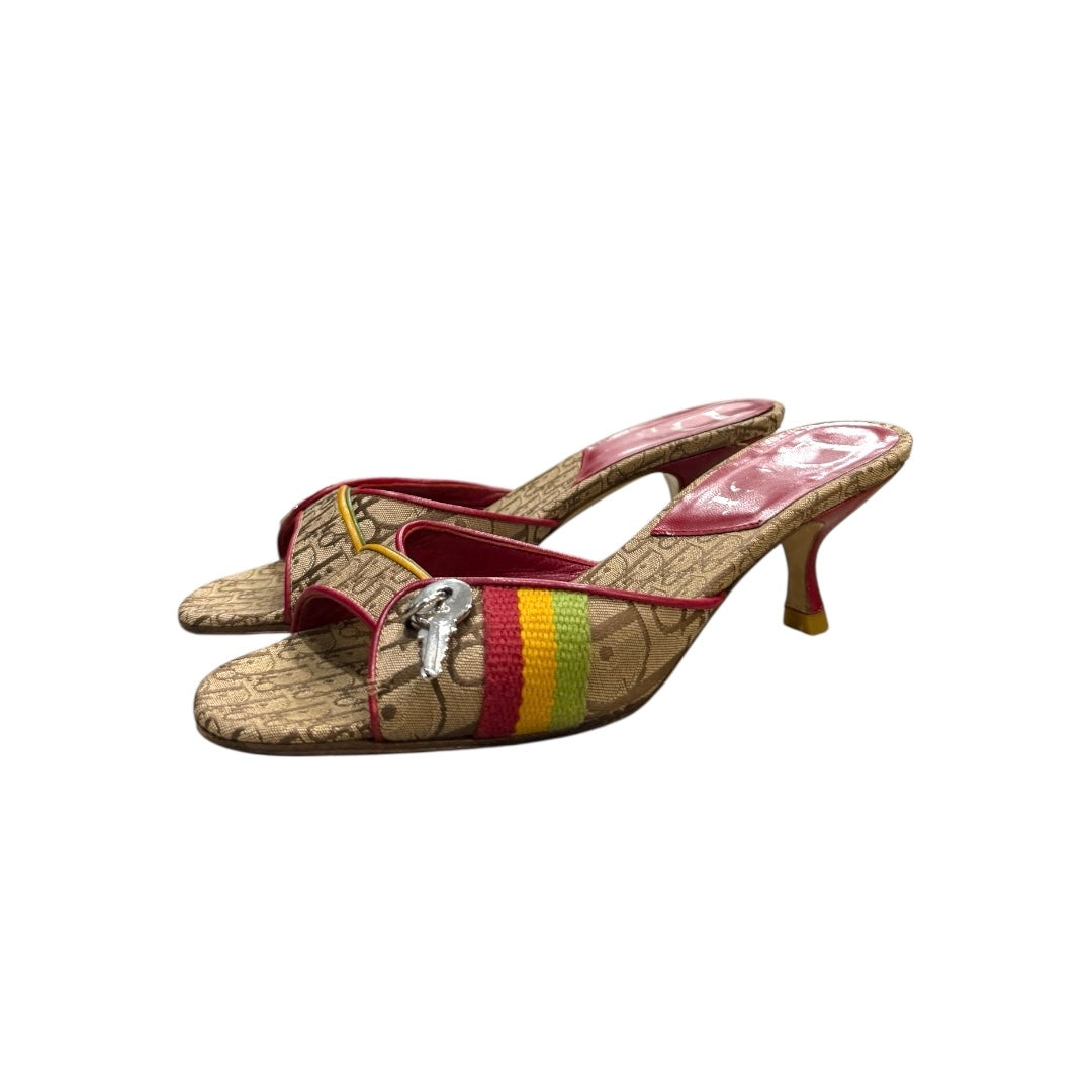 CHRISTIAN DIOR SS2004 RASTA MONOGRAM MULES
