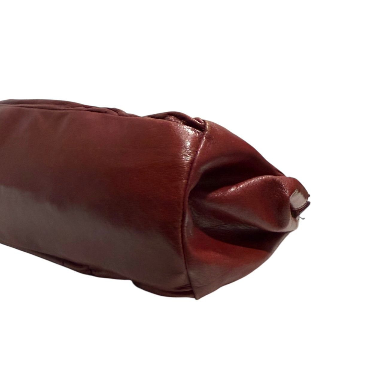 MIUMIU BURGUNDY RUCHED BAG