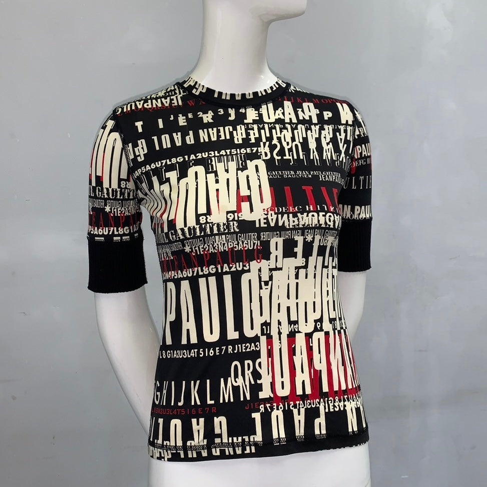 RARE JEAN PAUL GAULTIER TYPOGRAPHY TSHIRT