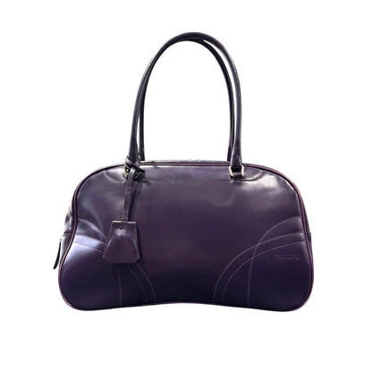 PRADA 2000S PURPLE BOWLING BAG