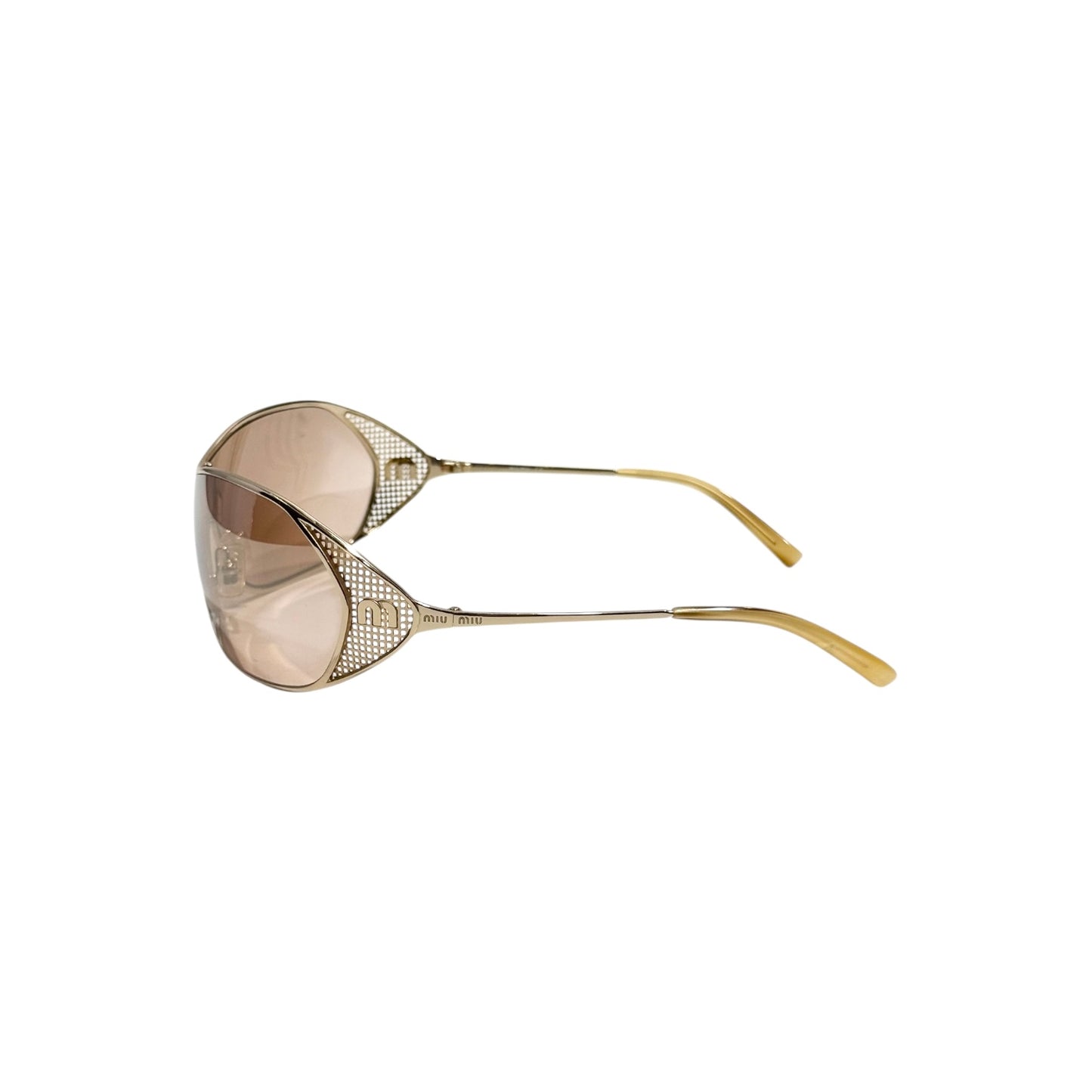MIUMIU GOLD SMU57N SUNGLASSES