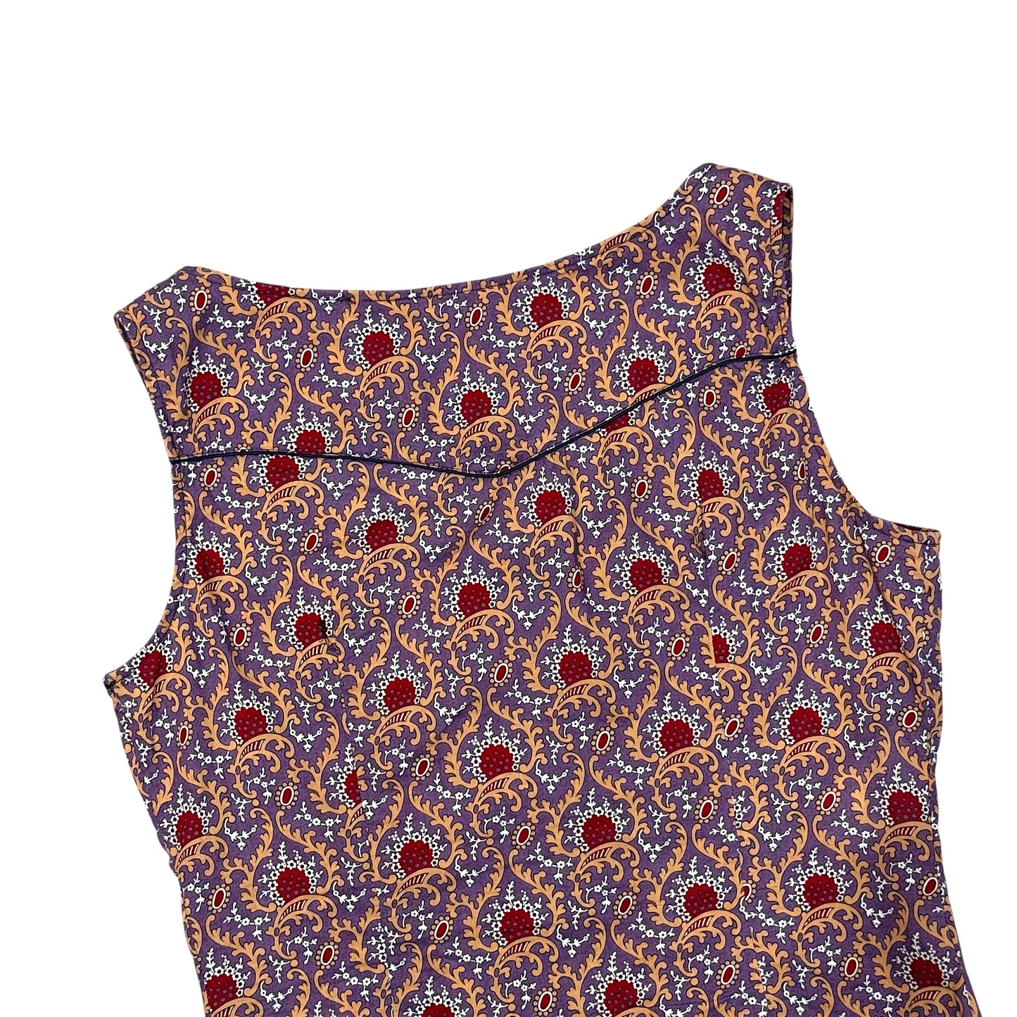 MIU MIU PURPLE FLORAL TOP