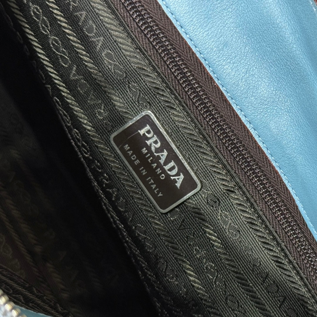 PRADA LIGHT BLUE VITELLO SHOULDER BAG