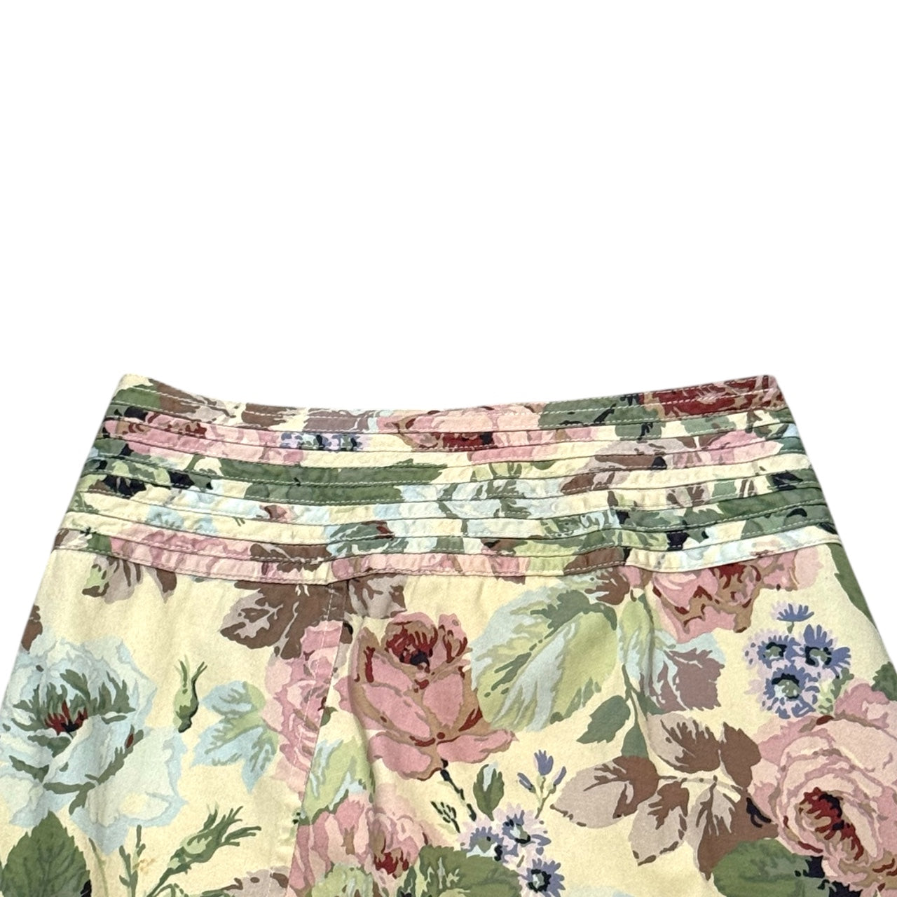 JUNYA WATANABE FLORAL SLIT BELT MAXI SKIRT