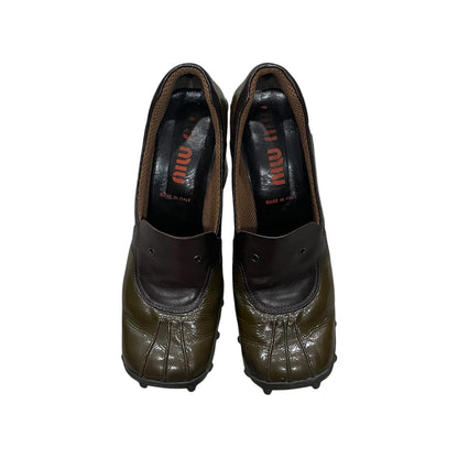 MIU MIU 1999 BUBBLE SOLE PATENT LEATHER HEELS