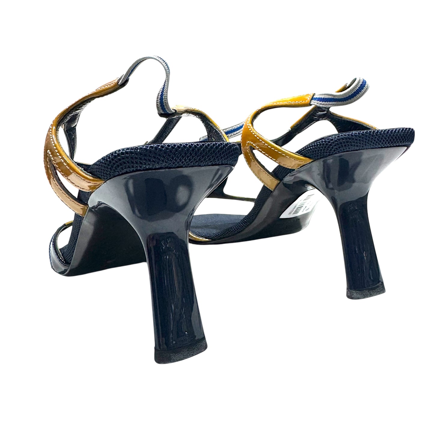 PRADA S/S2000 RUNWAY NAVY MESH HEELS
