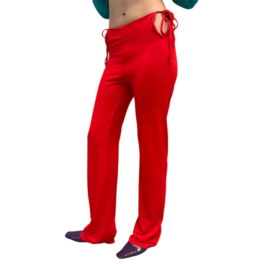 VIVIENNE WESTWOOD RED CUTOUT PANTS