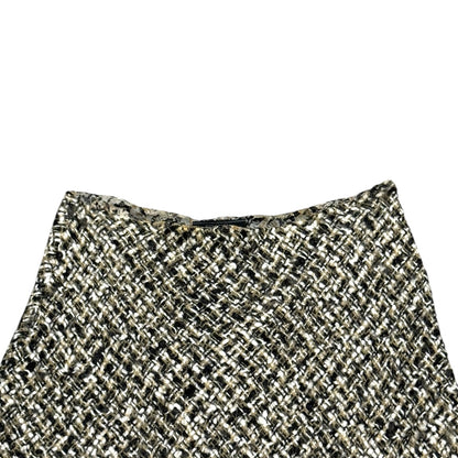 PRADA F/W2000 VOILE TRIMMED BOUCLE MIDI SKIRT