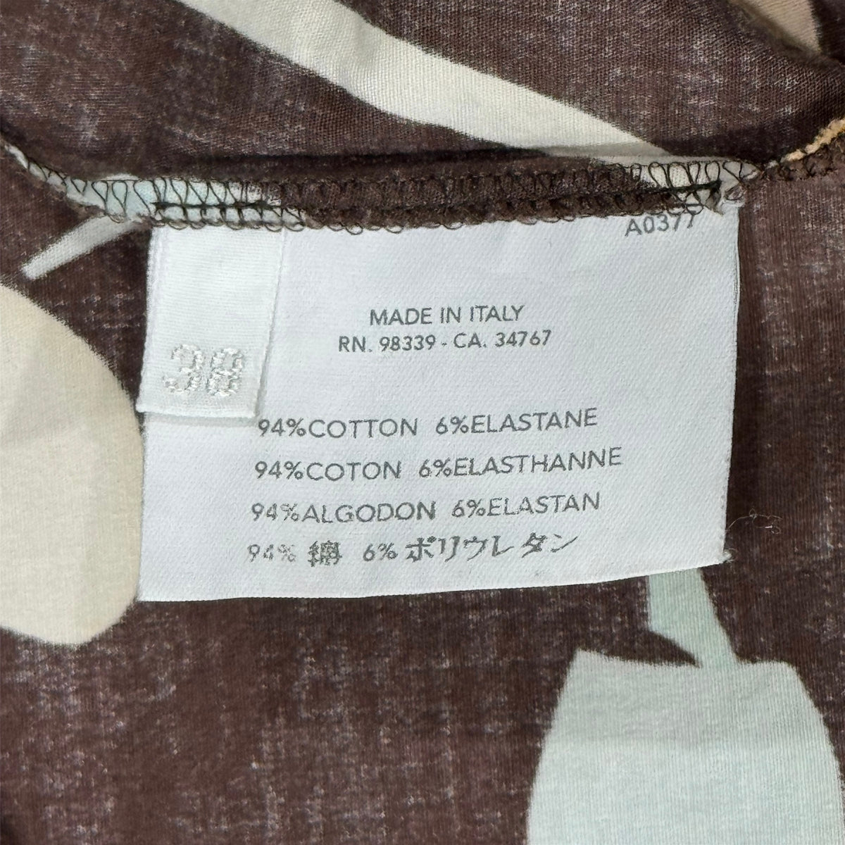 MIU MIU 2000S BROWN CHERRY PRINTS TOP