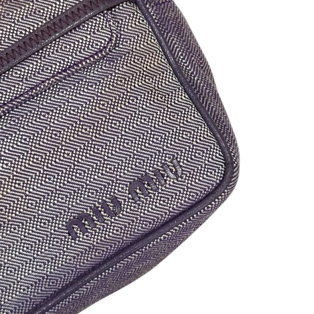 MIUMIU PURPLE TWEED HANDBAG