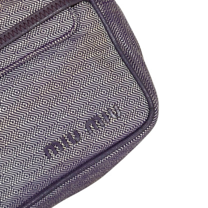 MIUMIU PURPLE TWEED HANDBAG