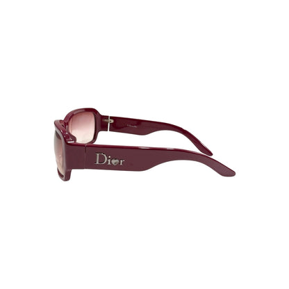 CHRISTIAN DIOR BURGUNDY SUNGLASSES