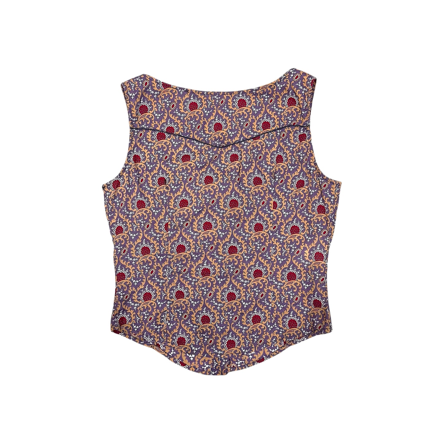 MIU MIU  BUTTONED PATTERNED TOP