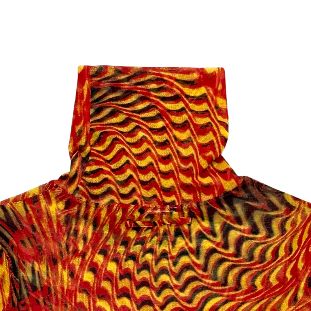 JEAN PAUL GAULTIER SPARROWS PRINTED TWIST MESH SET