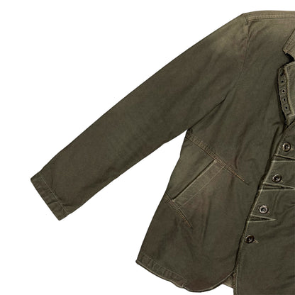 MARITHE FRANCOIS GIRBAUD WASHED KHAKI BLAZER