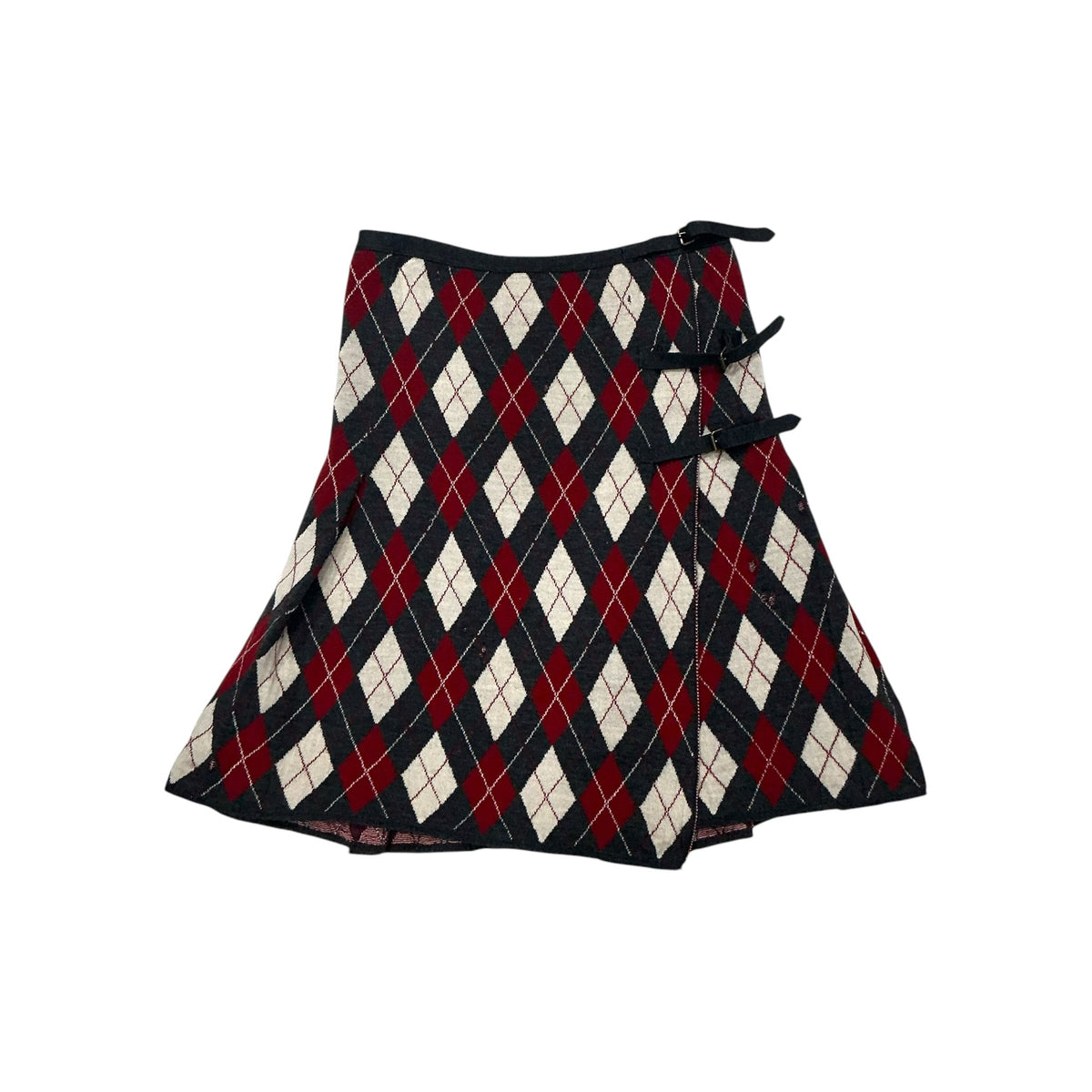 JEAN PAUL GAULTIER PLAID WOOL SKIRT