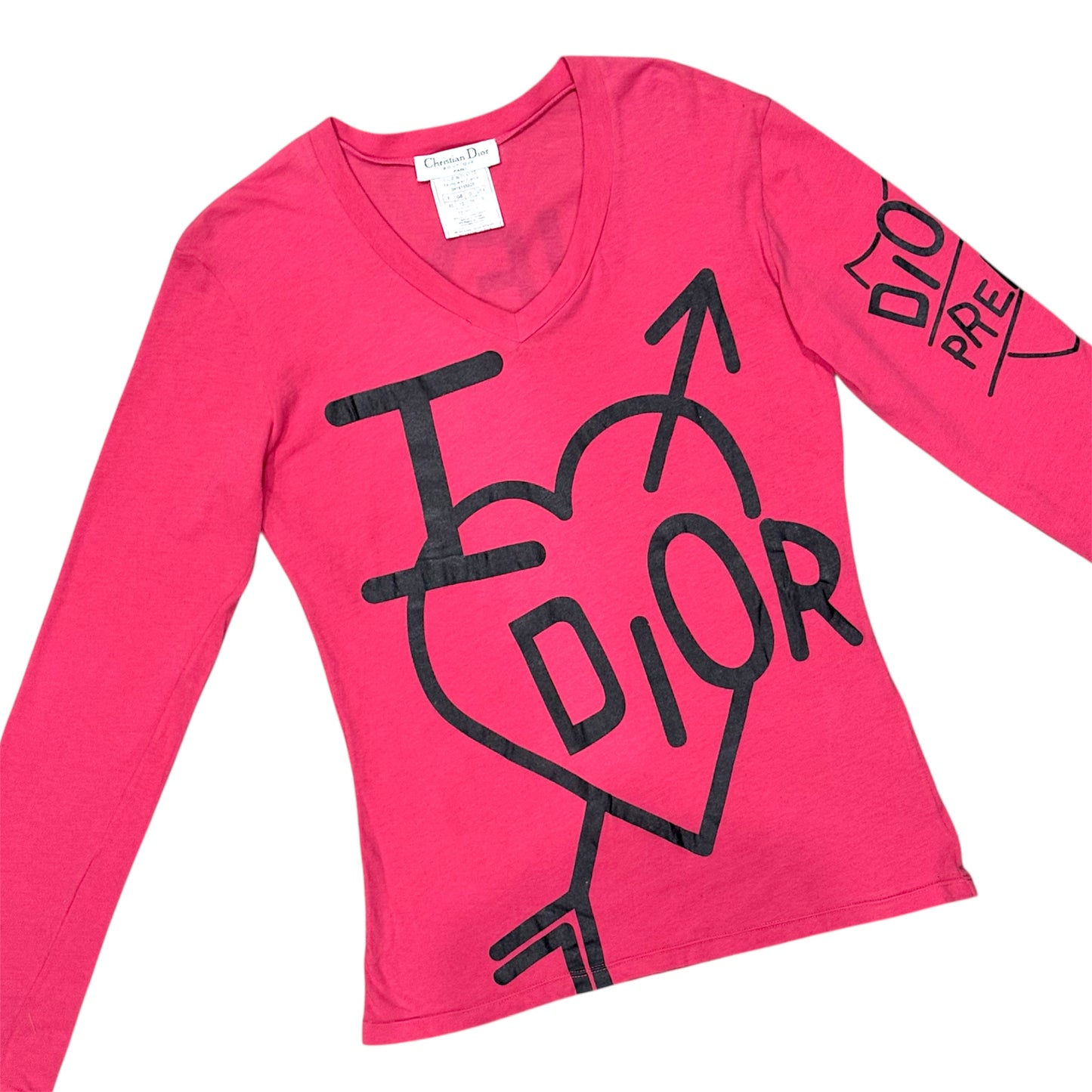CHRISTIAN DIOR “I HEART DIOR” PINK LONG SLEEVE