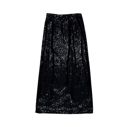 MIU MIU BLACK SEQUINS SKIRT