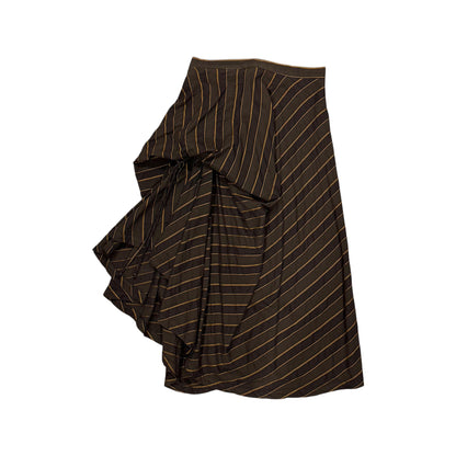 VIVIENNE WESTWOOD RUFFLED BROWN  SKIRT