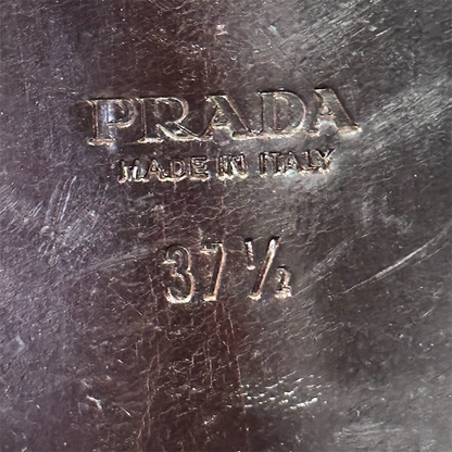 PRADA  BROWN LEATHER RIDING BOOTS