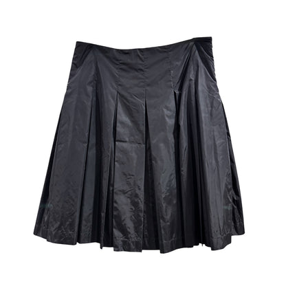 PRADA SPORT BLACK NYLON PLEATED SKIRT