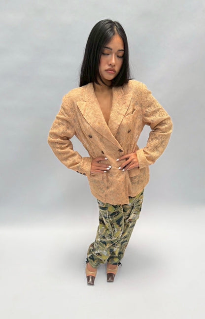 JEAN PAUL GAULTIER DOUBLE BREATS LACE BLAZER