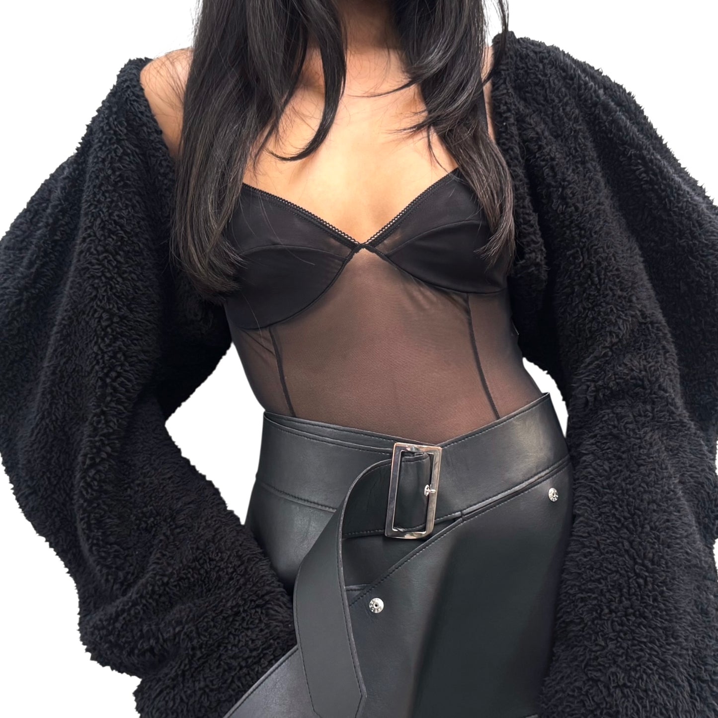 COMME DE GARÇON BLACK HARNESS BOLERO JACKET