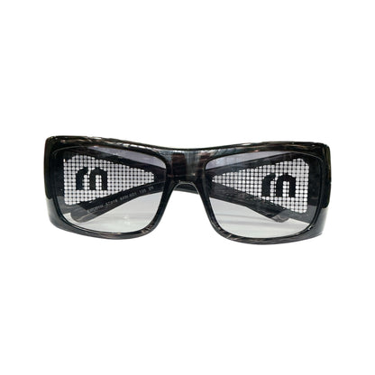 MIU MIU DARK BROWN 2000S MESH SUNGLASSES