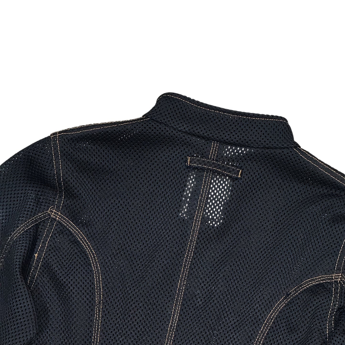 GAULTIER JEAN’S BLACK MESH ORANGE STITCH JACKET
