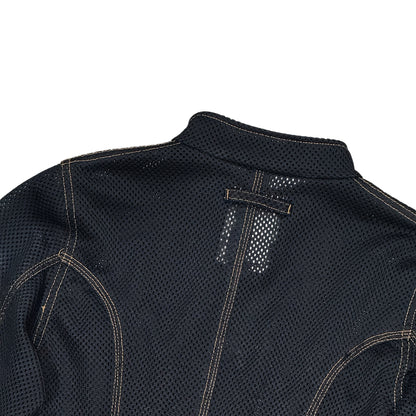 GAULTIER JEAN’S BLACK MESH ORANGE STITCH JACKET