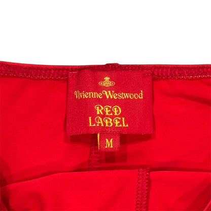 VIVIENNE WESTWOOD RED CUTOUT PANTS