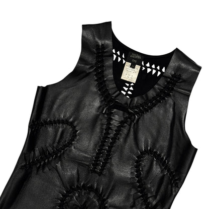 JEAN PAUL GAULTIER S/S2001 BRAIDED LEATHER TOP