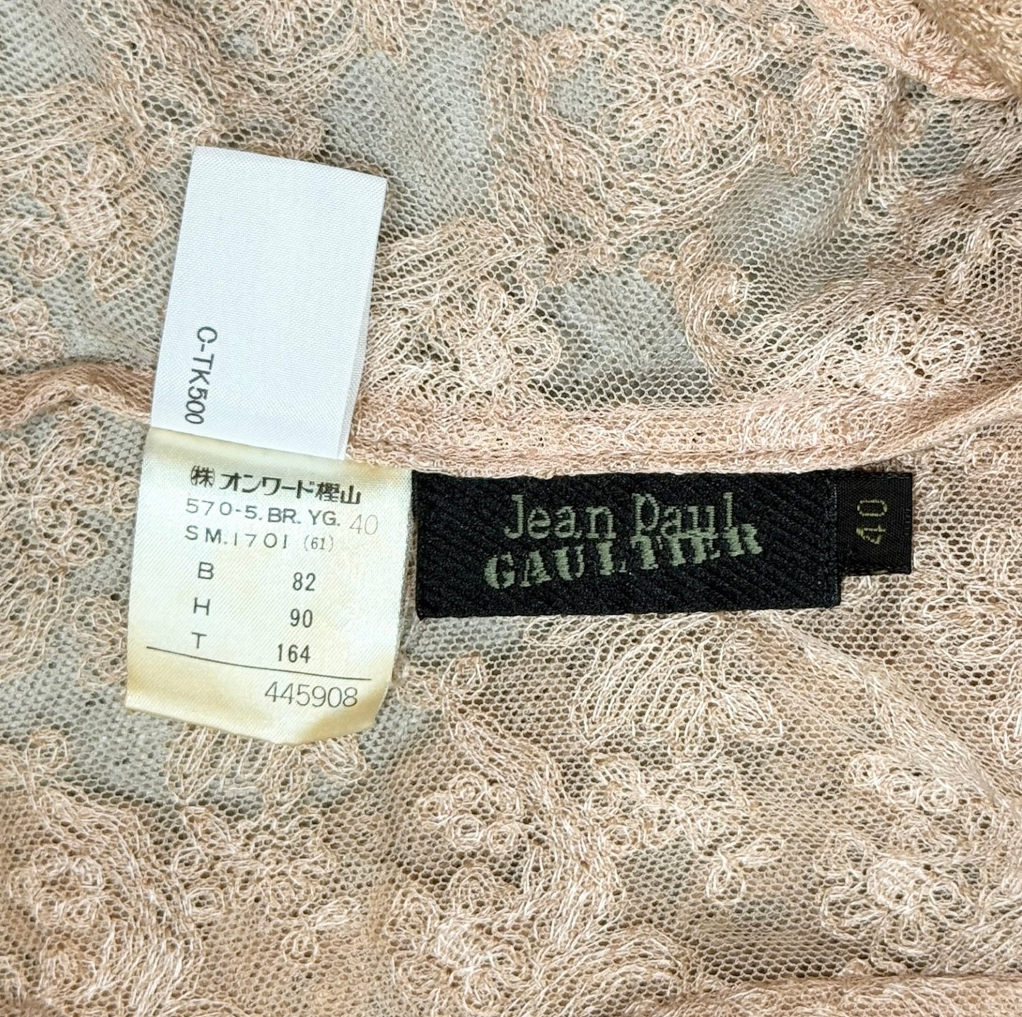 JEAN PAUL GAULTIER DOUBLE BREATS LACE BLAZER